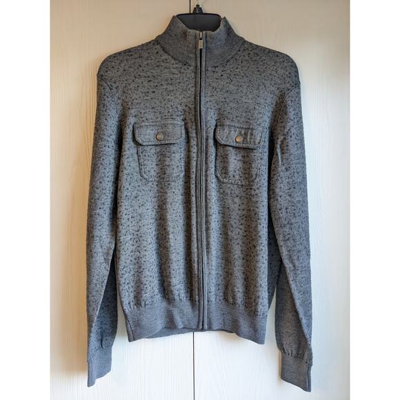 MICHAEL Michael Kors Men's Long Sleeve Crew Neck Full Zip Pockets Jacket Size M - Picture 1 of 5